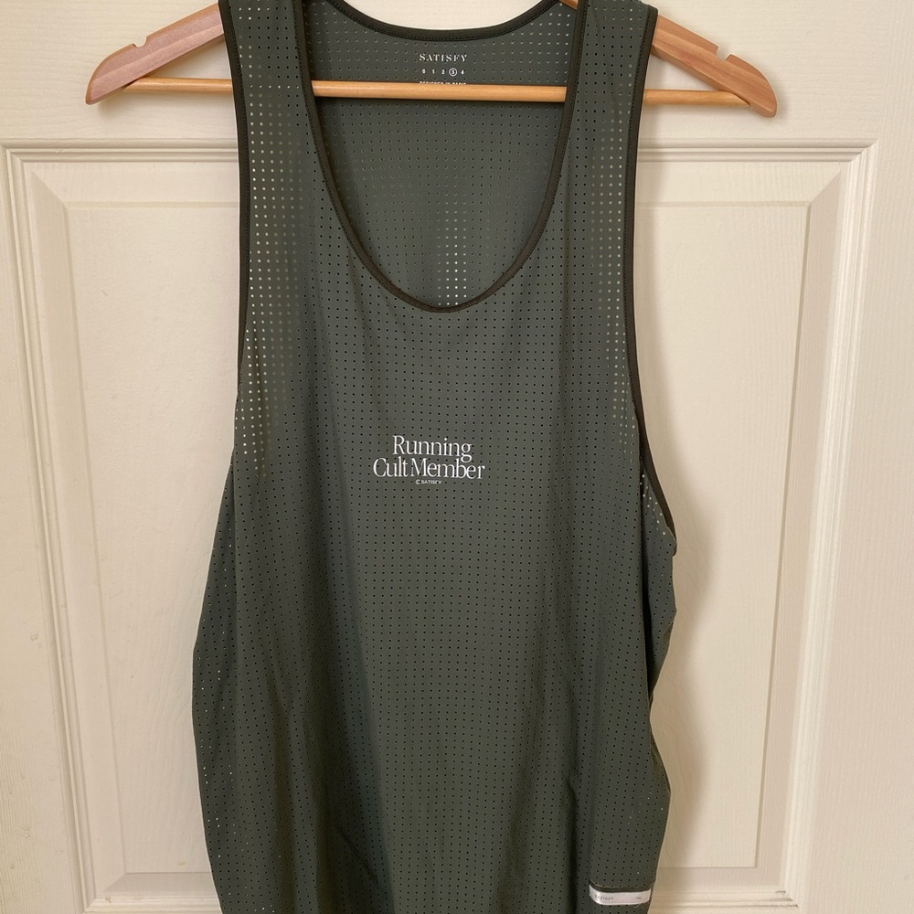 Satisfy Running Space O Singlet Tank Sz 3